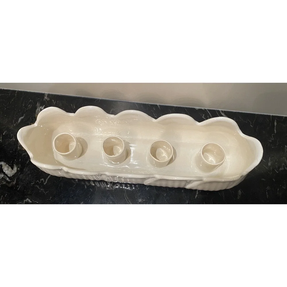 1980 Vintage Porcelain 4-Candle Holder Floral Made in Japan 11